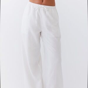 Peppermayo Exclusive Heatwave Linen Pants - White
